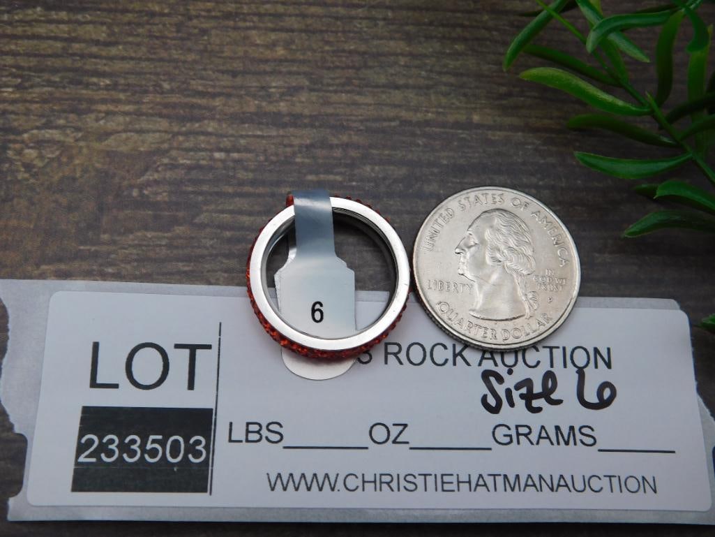 GENUINE STONE RING SIZE 6 - 2