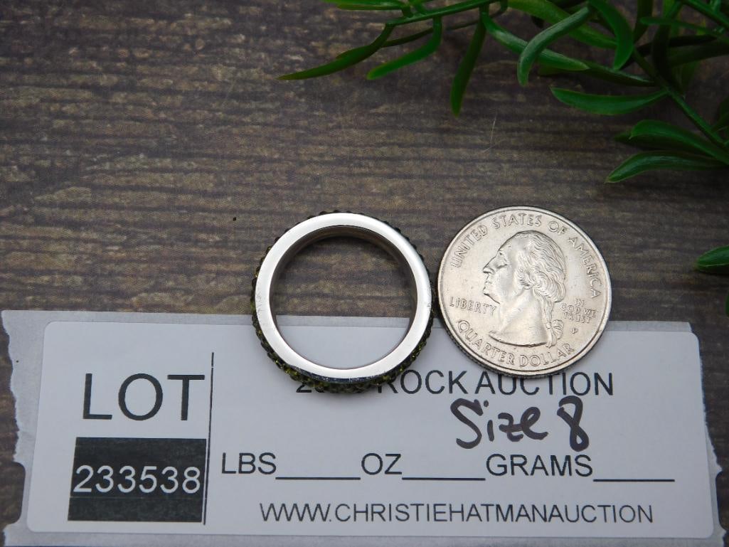 GENUINE STONE RING SIZE 8 - 2