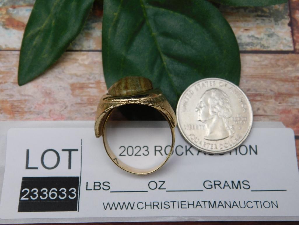 JASPER RING ROCK STONE LAPIDARY SPECIMEN - 2