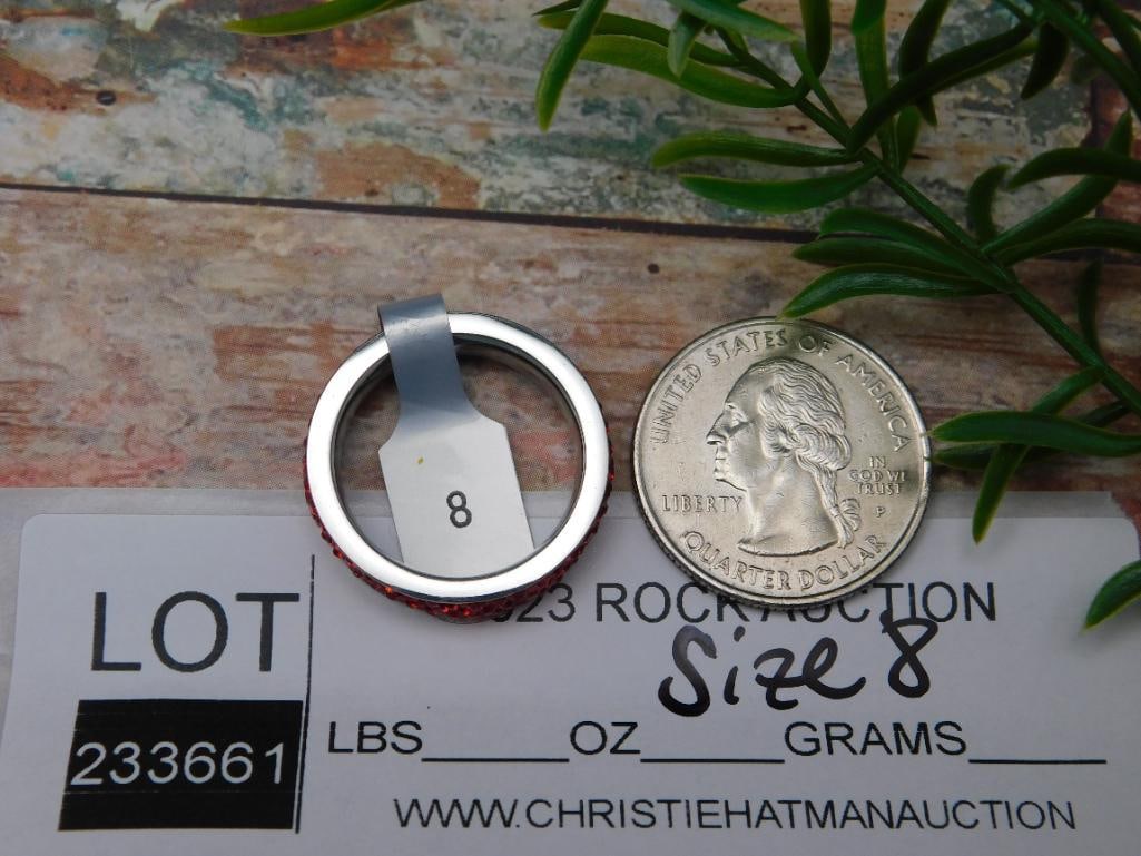 GENUINE STONE RING SIZE 8 - 2