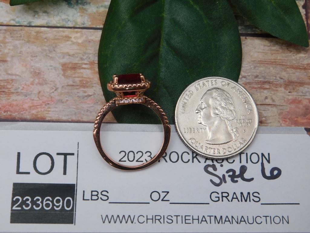 GENUINE STONE RING SIZE 6 - 2