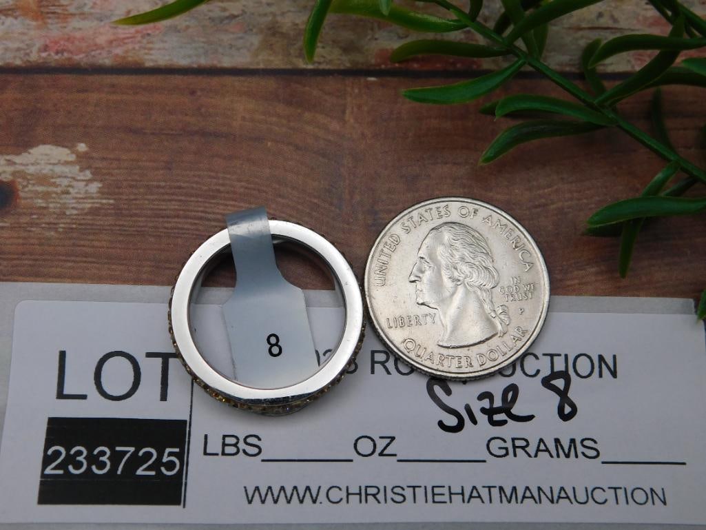 GENUINE STONE RING SIZE 8 - 2