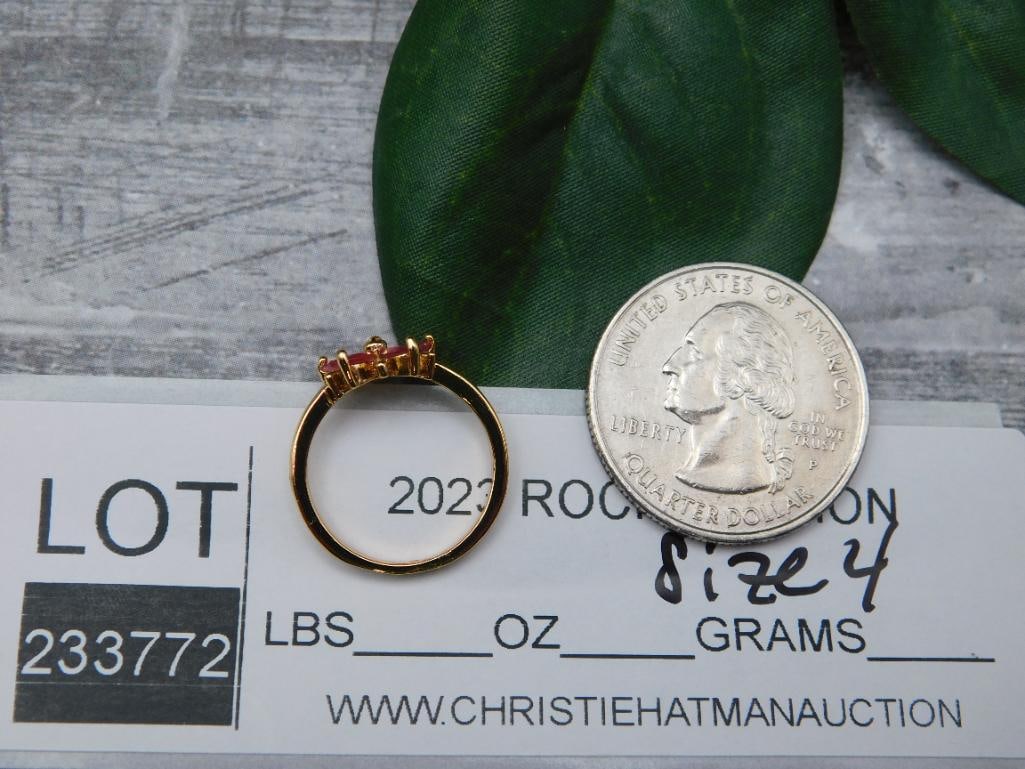 GENUINE STONE RING SIZE 4 - 2