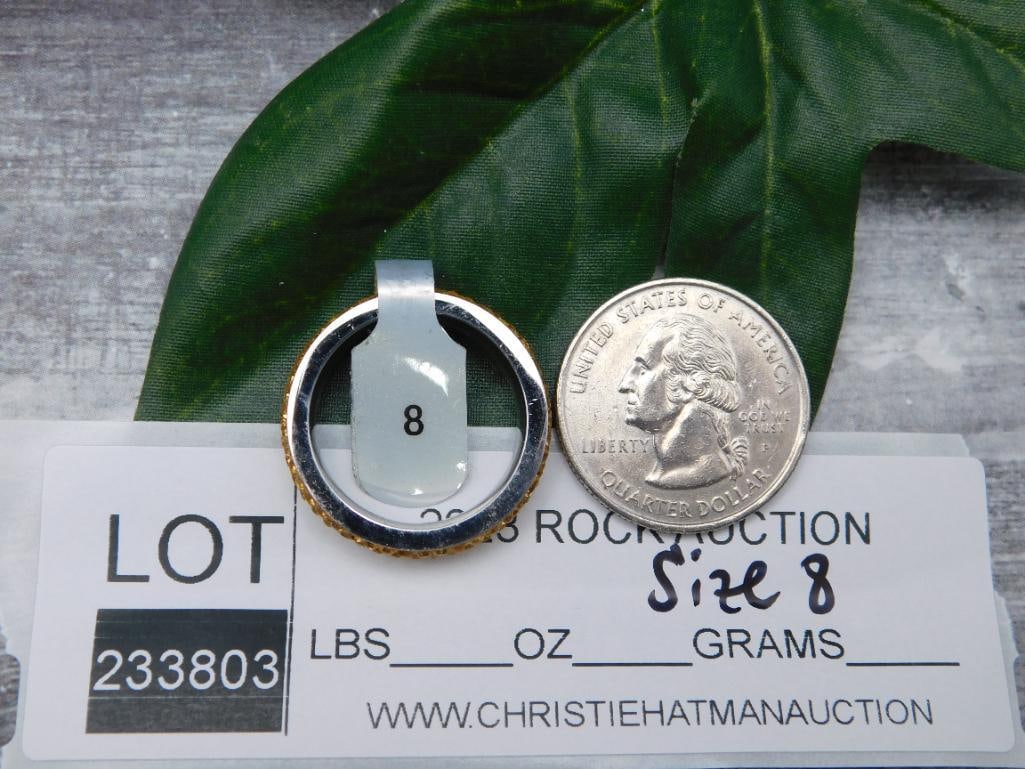 GENUINE STONE RING SIZE 8 - 2