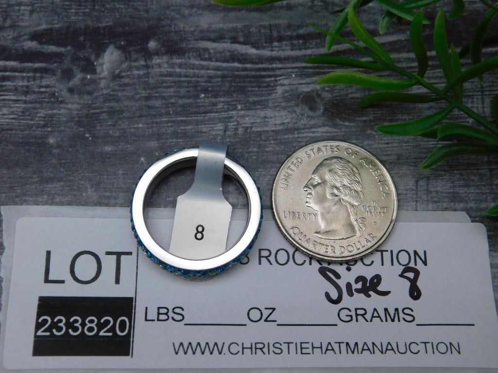 GENUINE STONE RING SIZE 8 - 2