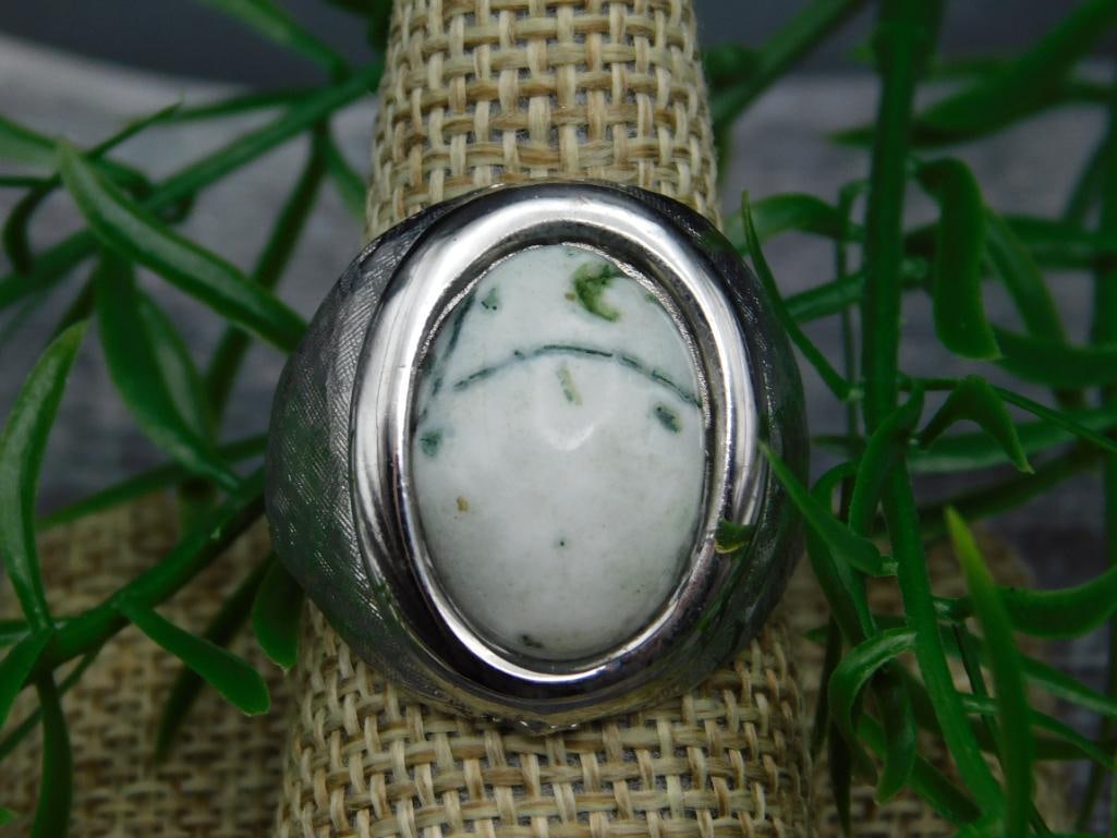 TREE AGATE RING ROCK STONE LAPIDARY SPECIMEN: TREE AGATE RING ROCK STONE LAPIDARY SPECIMEN