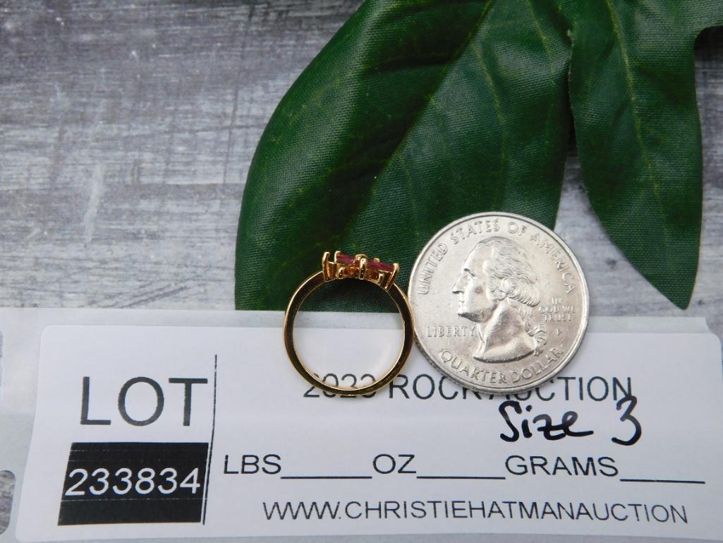 GENUINE STONE RING SIZE 3 - 2