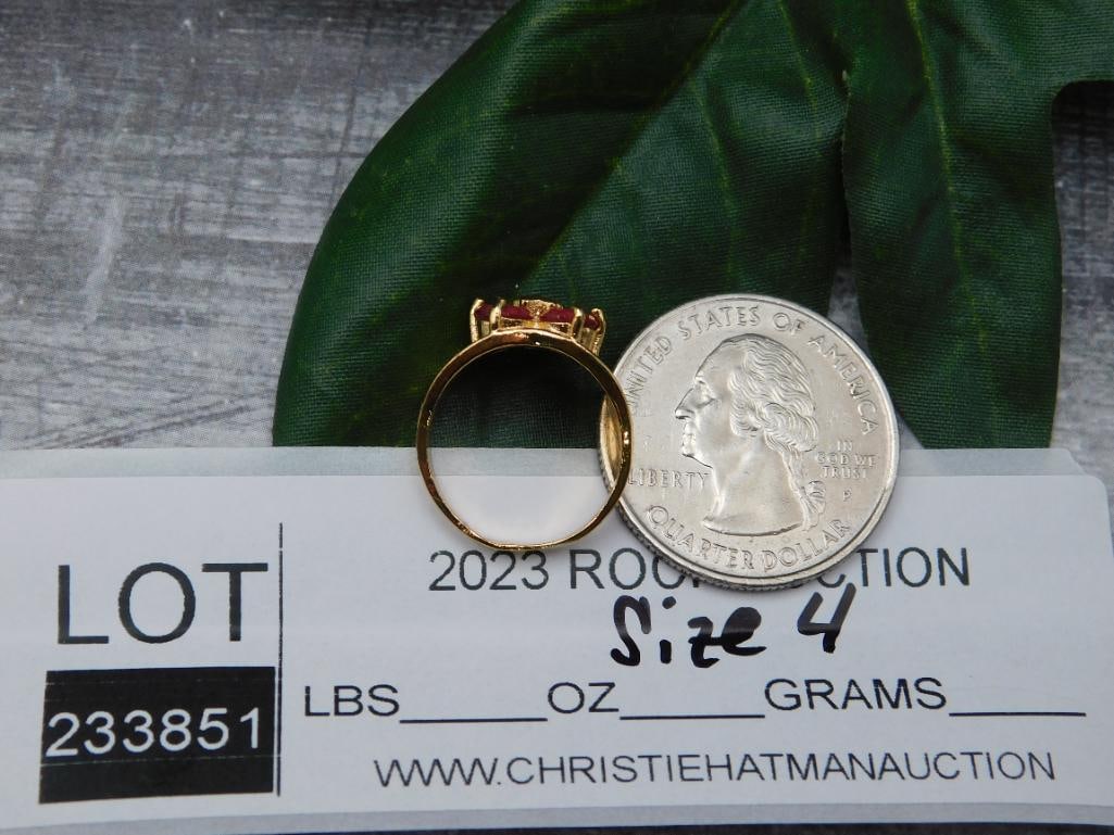 GENUINE STONE RING SIZE 4 - 2