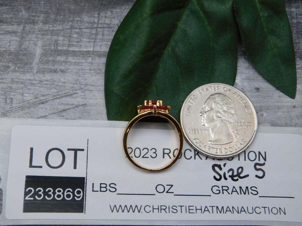 GENUINE STONE RING SIZE 5 - 2