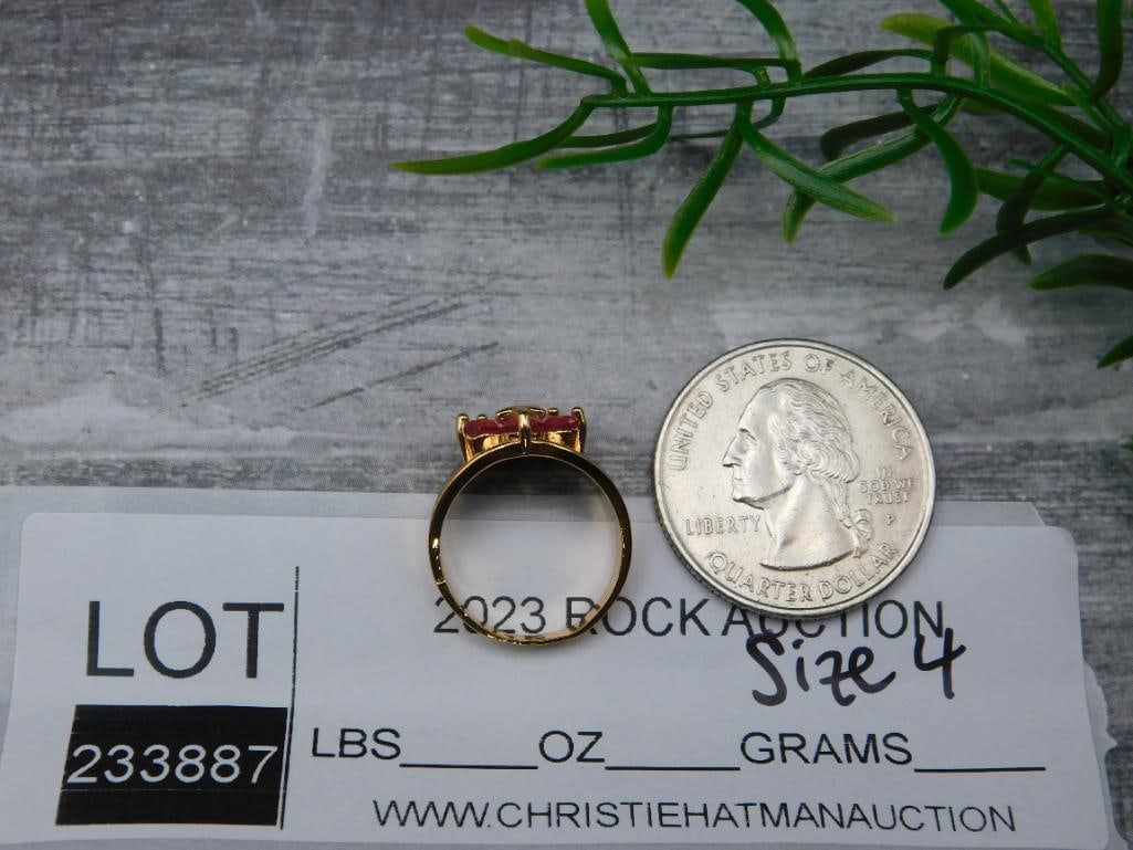 GENUINE STONE RING SIZE 4 - 2