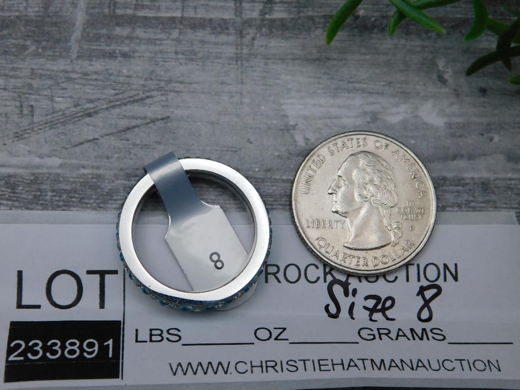 GENUINE STONE RING SIZE 8 - 2