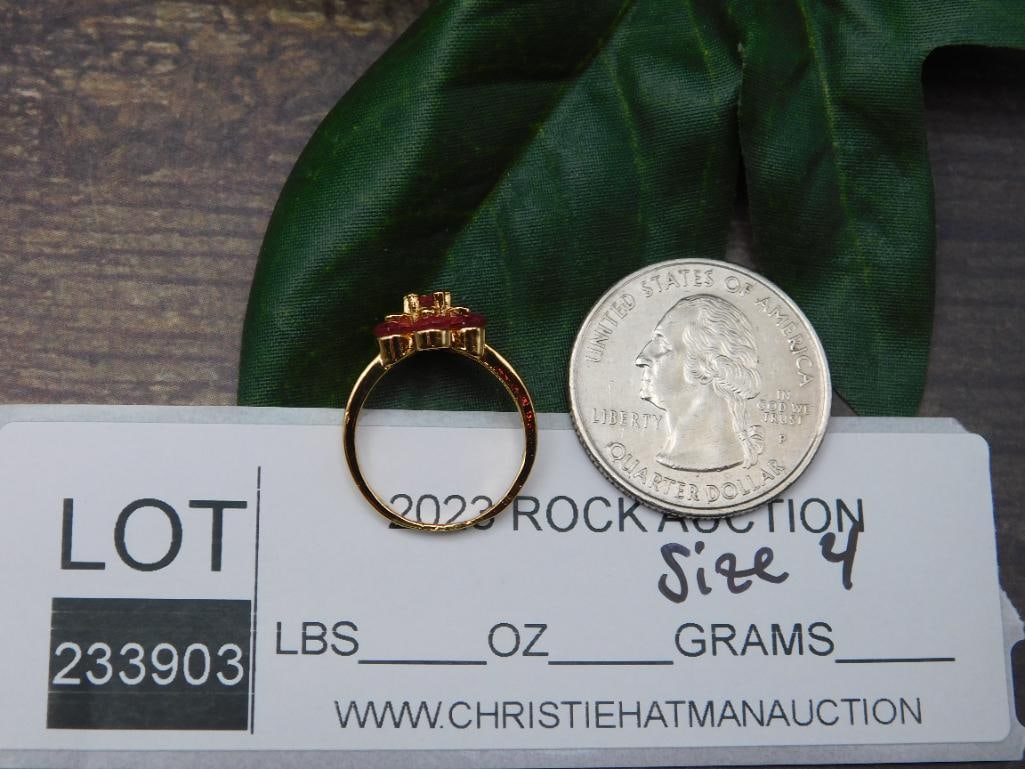 GENUINE STONE RING SIZE 4 - 2