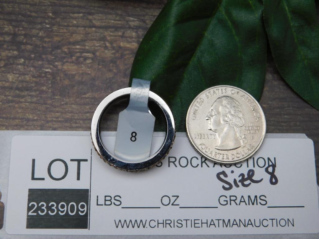 GENUINE STONE RING SIZE 8 - 2