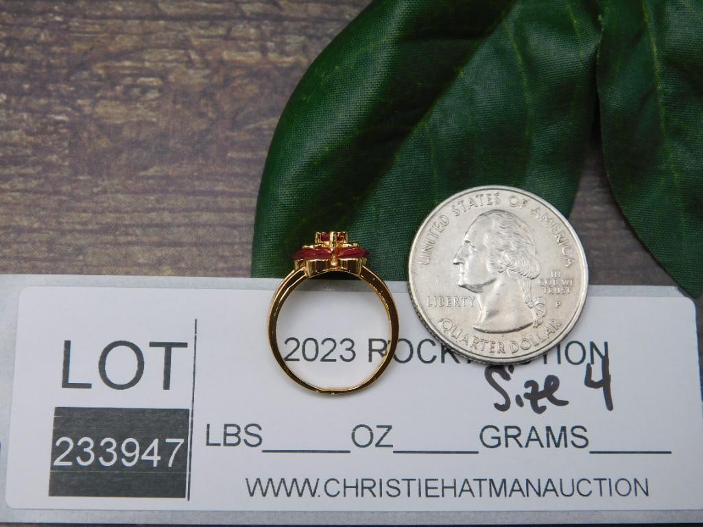 GENUINE STONE RING SIZE 4 - 2