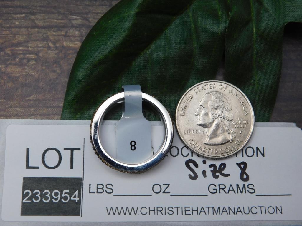 GENUINE STONE RING SIZE 8 - 2