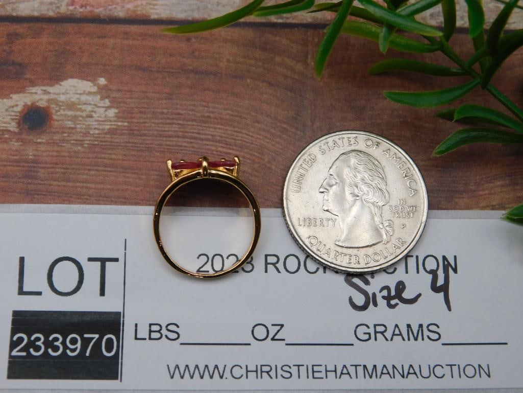 GENUINE STONE RING SIZE 4 - 2