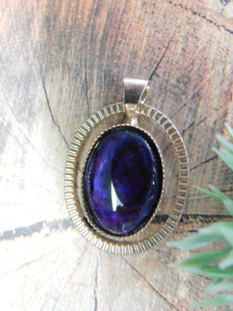 ABALONE PENDANT ROCK STONE LAPIDARY SPECIMEN (1 of 2)