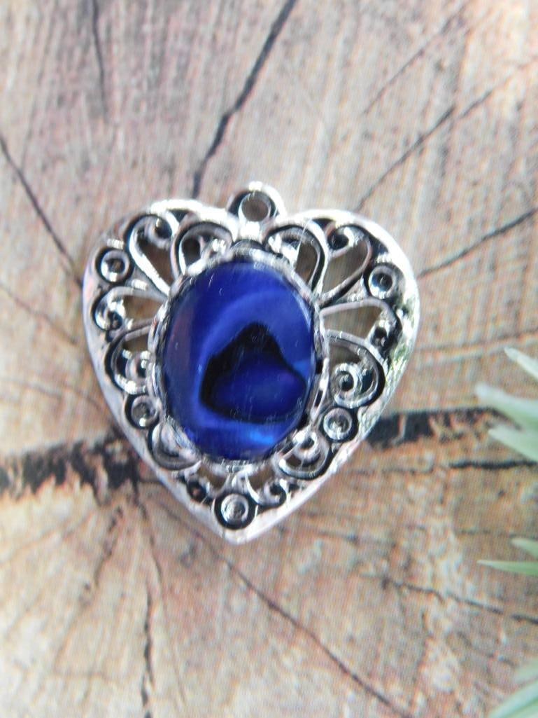 ABALONE HEART PENDANT ROCK STONE LAPIDARY SPECIMEN (1 of 2)