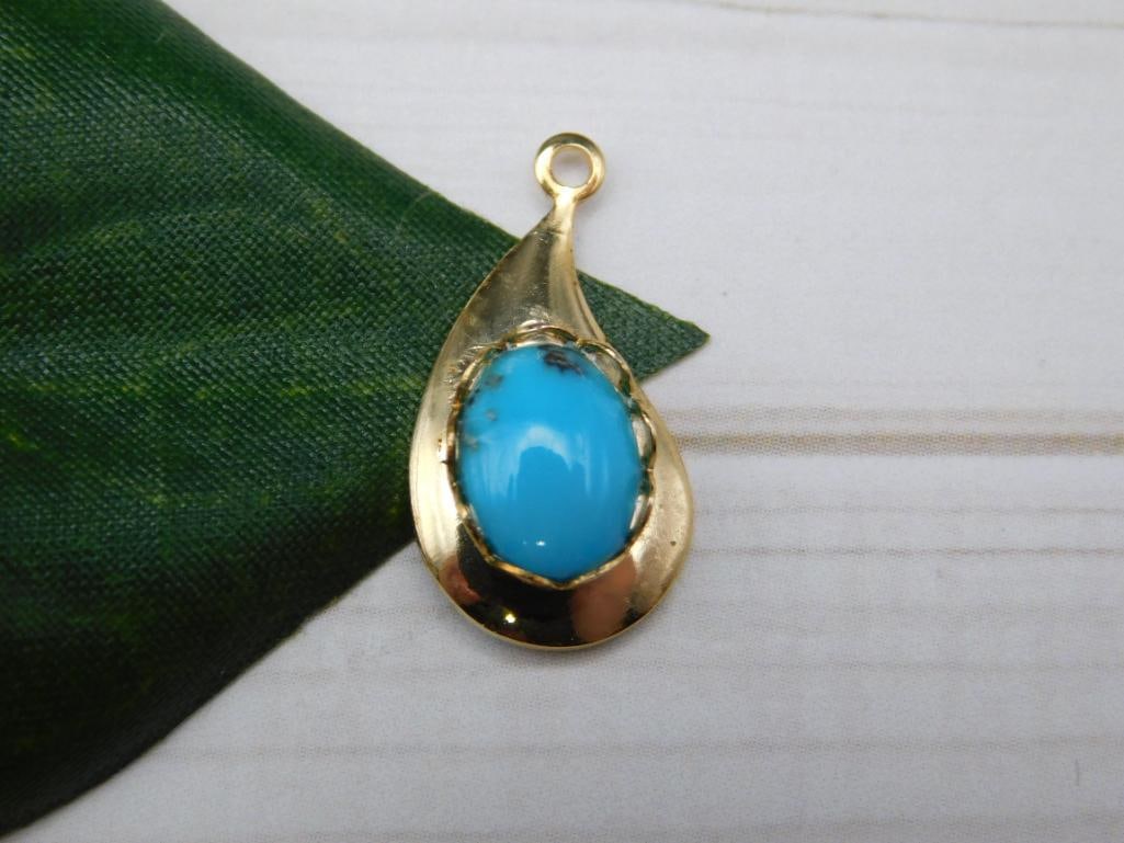 TURQUOISE PENDANT ROCK STONE LAPIDARY SPECIMEN: TURQUOISE PENDANT ROCK STONE LAPIDARY SPECIMEN