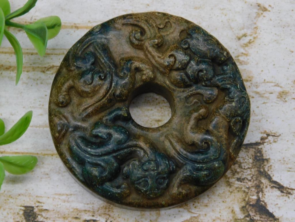 CARVED JADE ROCK STONE LAPIDARY SPECIMEN (1 of 2)