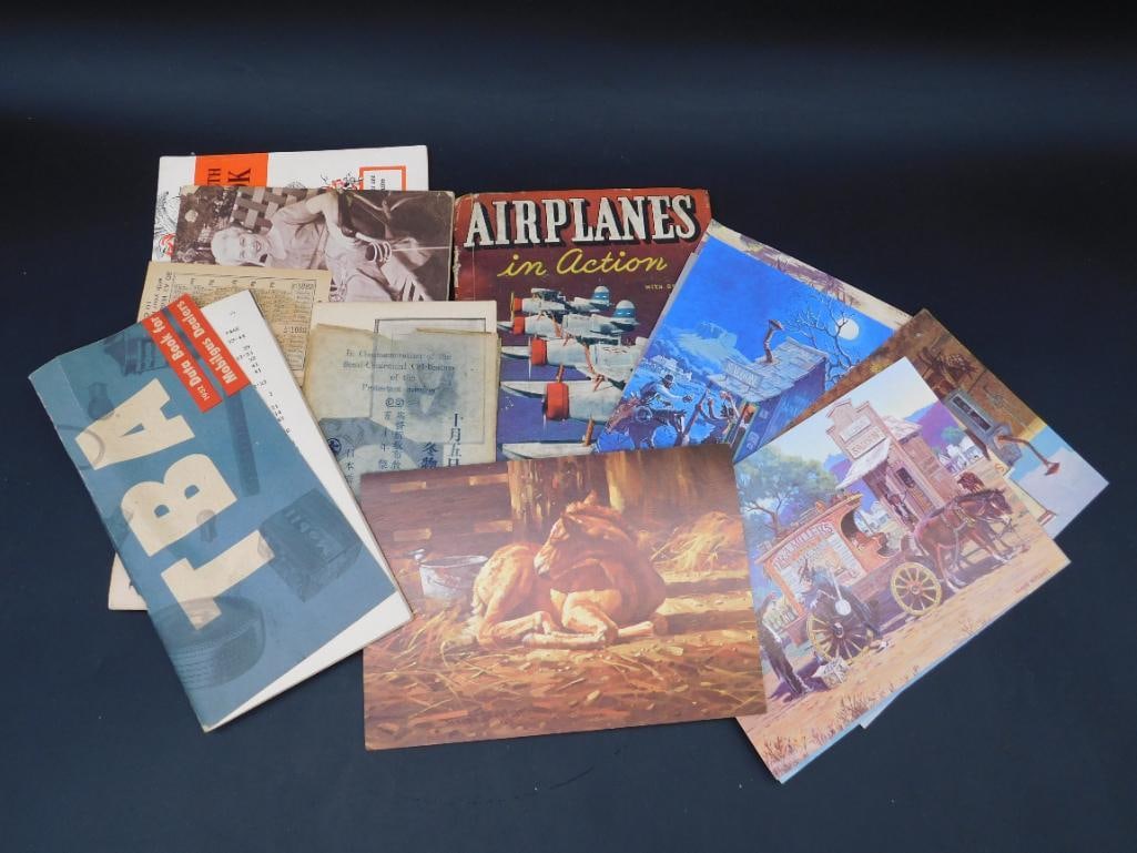 MIXED VINTAGE EPHEMERA BROCHURES BOOKS ANTIQUE: MIXED VINTAGE EPHEMERA BROCHURES BOOKS ANTIQUE