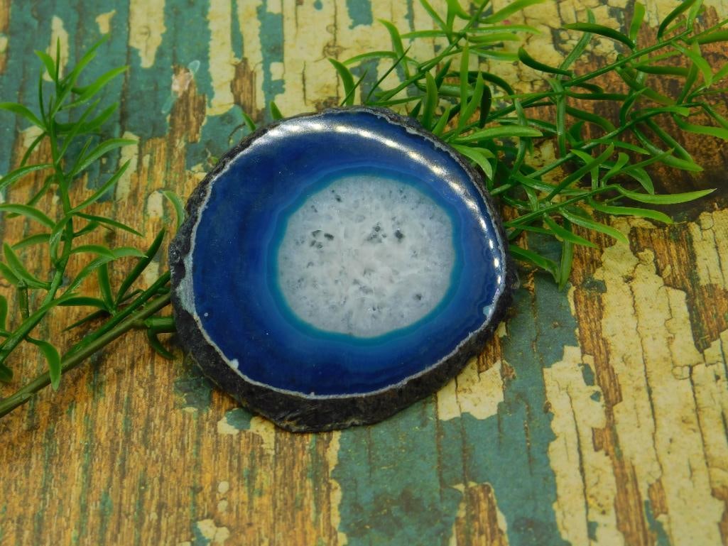 AGATE SLICE ROCK STONE LAPIDARY SPECIMEN (1 of 2)