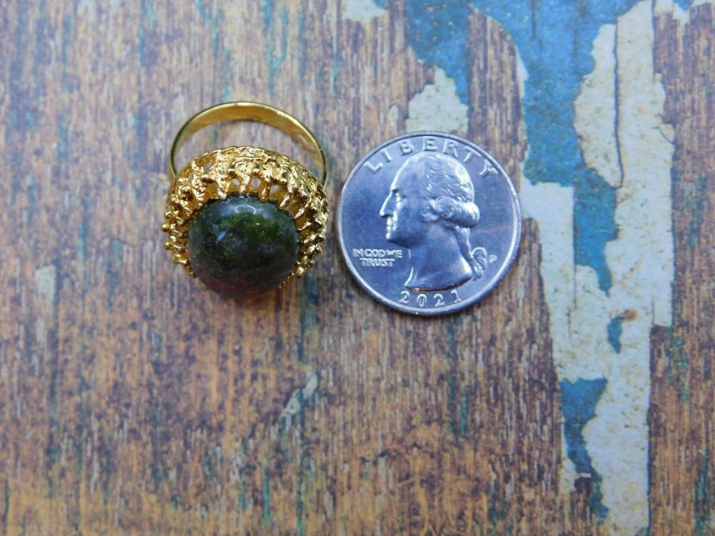 UNAKITE RING ROCK STONE LAPIDARY SPECIMEN - 2