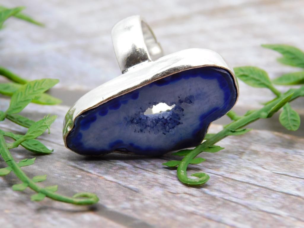 AGATE SLICE RING ROCK STONE LAPIDARY SPECIMEN (1 of 2)