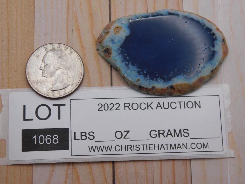 AGATE SLICE ROCK STONE LAPIDARY SPECIMEN - 2