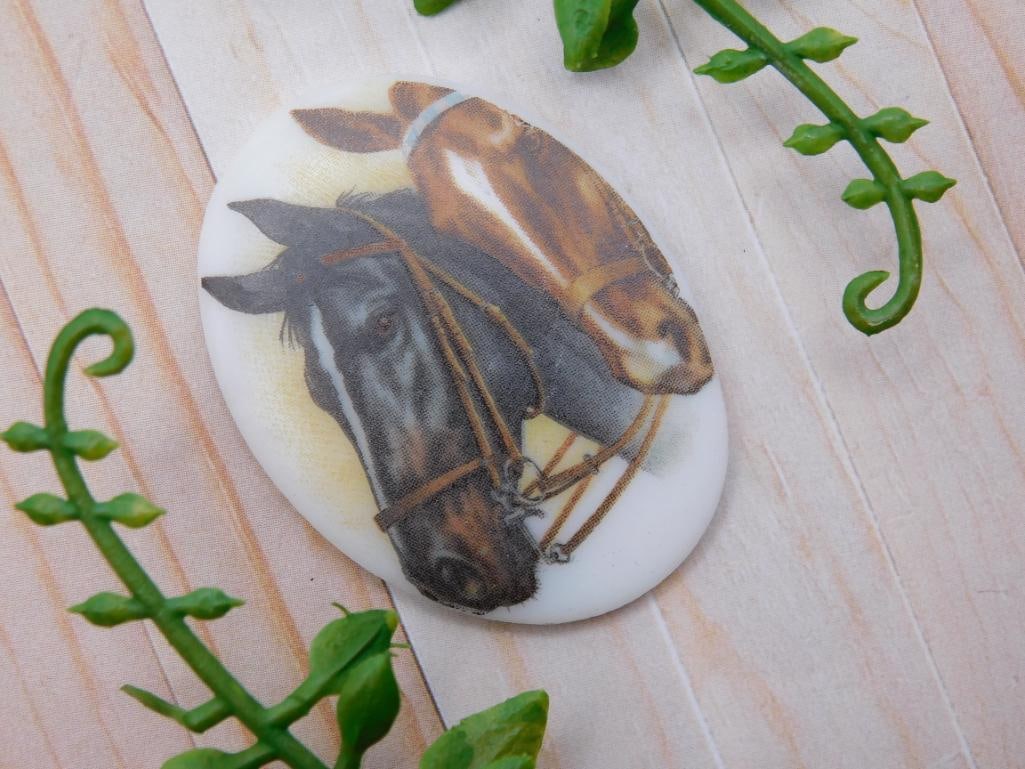 HORSE CABOCHON ROCK STONE LAPIDARY SPECIMEN (1 of 1)