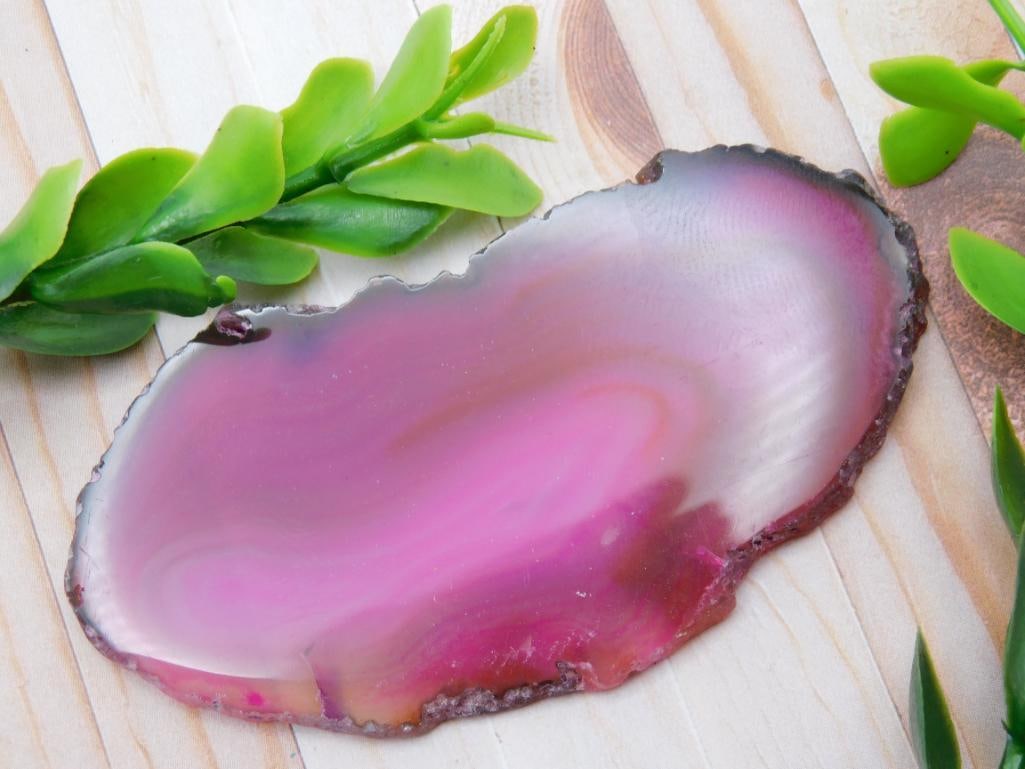 AGATE SLICE ROCK STONE LAPIDARY SPECIMEN (1 of 2)