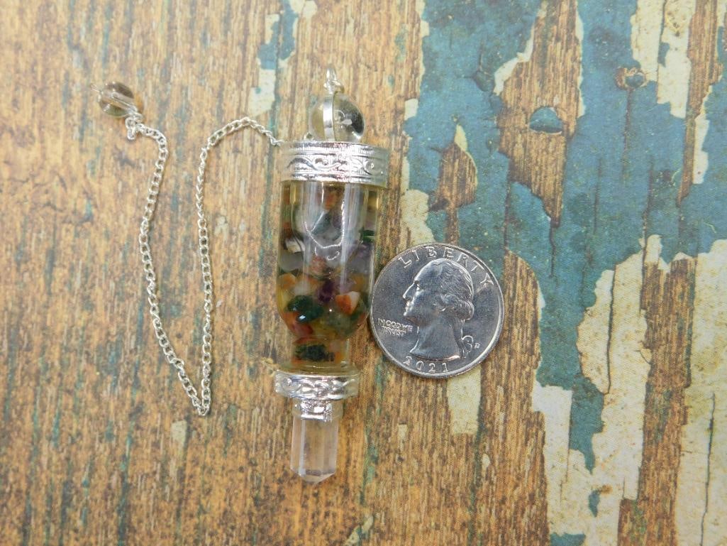 MIXED STONE PENDULUM ROCK STONE LAPIDARY SPECIMEN - 4