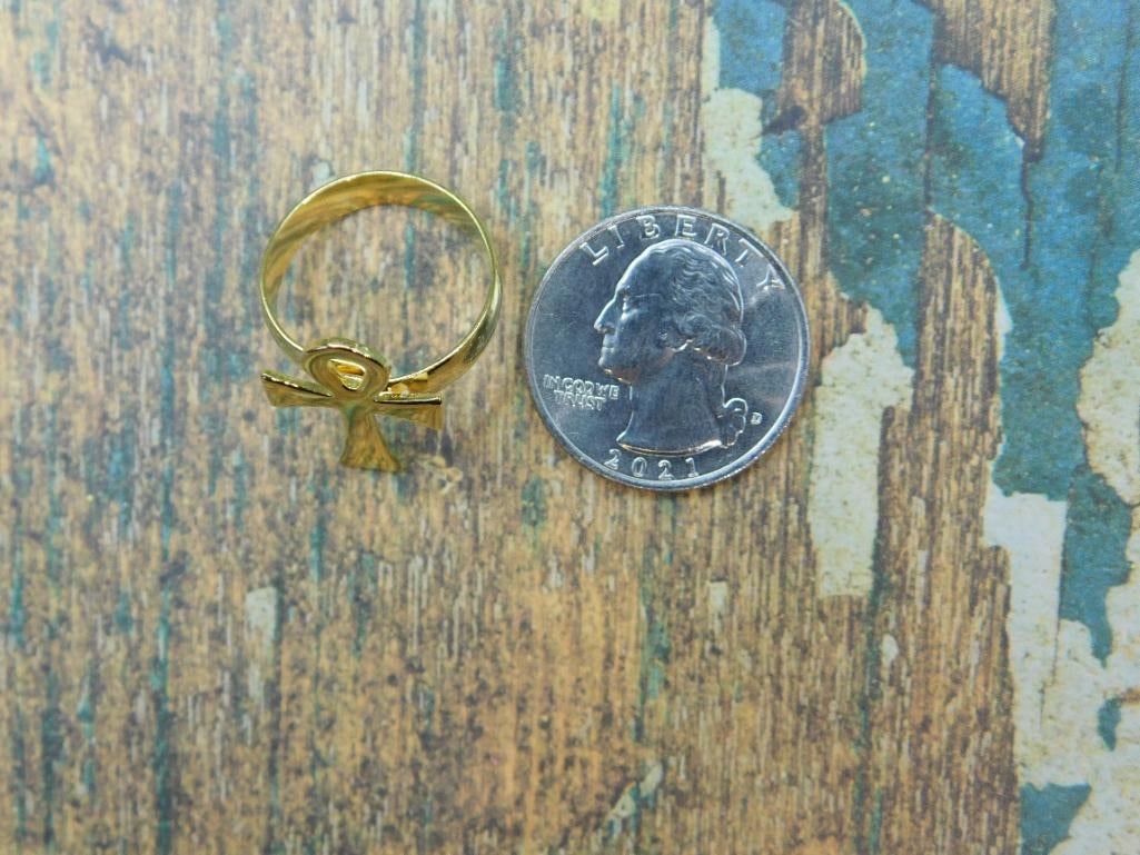 ANKH RING ROCK STONE LAPIDARY SPECIMEN - 4