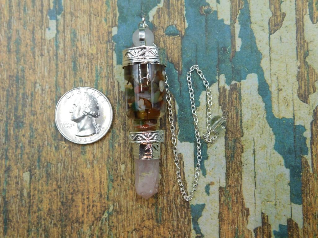 MIXED STONE PENDULUM ROCK STONE LAPIDARY SPECIMEN - 4