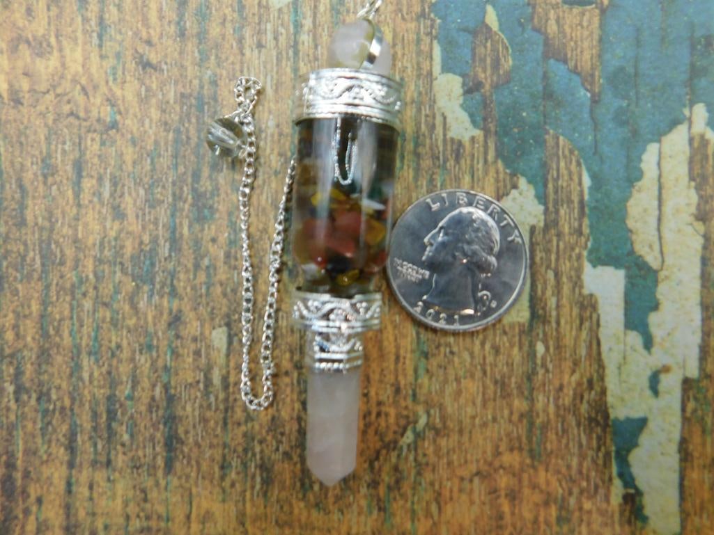 MIXED STONE PENDULUM ROCK STONE LAPIDARY SPECIMEN - 4