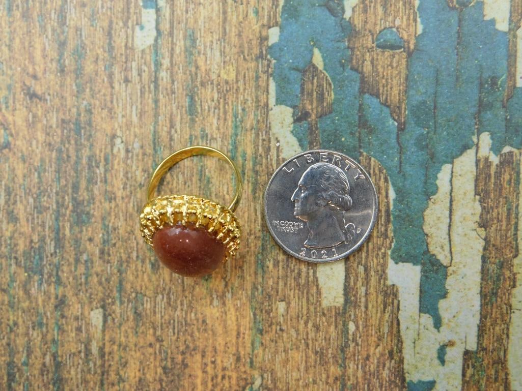 GOLDSTONE RING ROCK STONE LAPIDARY SPECIMEN - 5