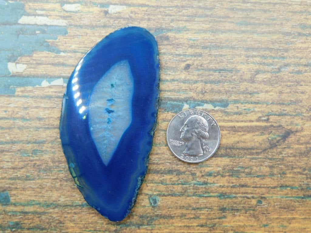 AGATE SLICE ROCK STONE LAPIDARY SPECIMEN - 4