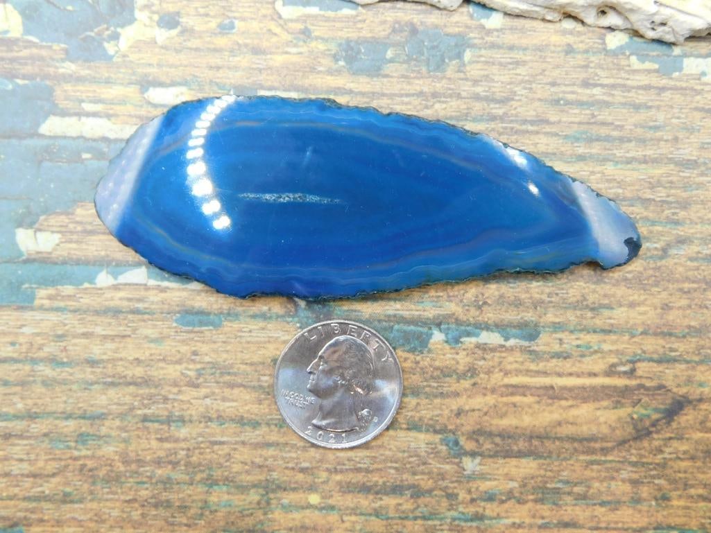 AGATE SLICE ROCK STONE LAPIDARY SPECIMEN - 3