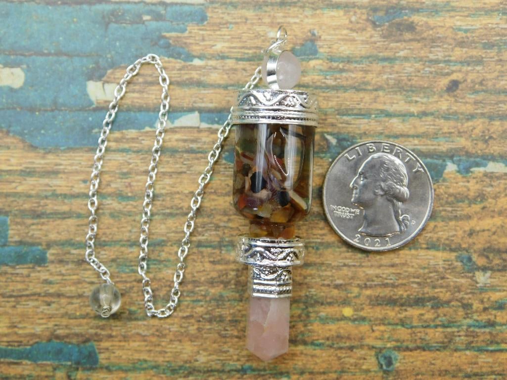 MIXED STONE PENDULUM ROCK STONE LAPIDARY SPECIMEN - 3