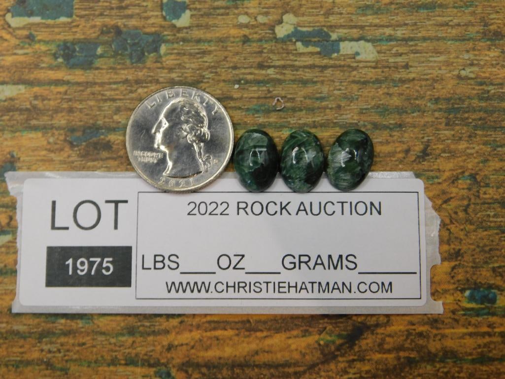 SERAPHINITE CABOCHONS ROCK STONE LAPIDARY SPECIMEN - 3