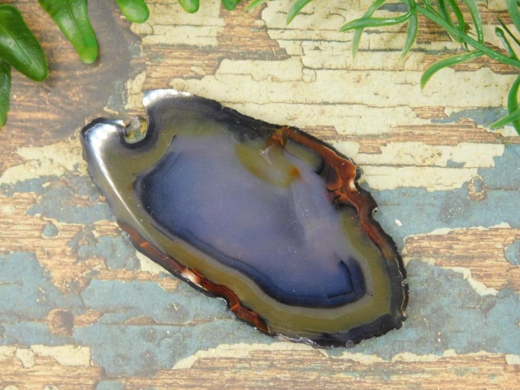 AGATE SLICE ROCK STONE LAPIDARY SPECIMEN - 2