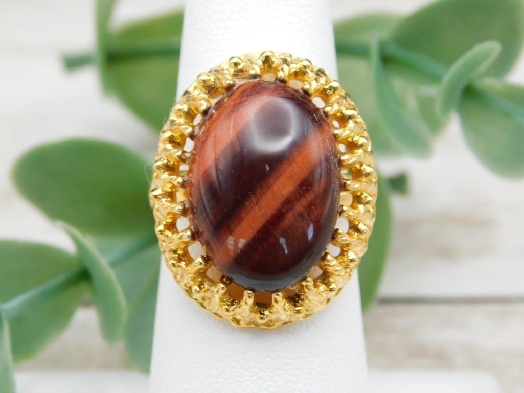 MAHOGANY TIGERS EYE RING ROCK STONE LAPIDARY SPECIMEN: MAHOGANY TIGERS EYE RING ROCK STONE LAPIDARY SPECIMEN