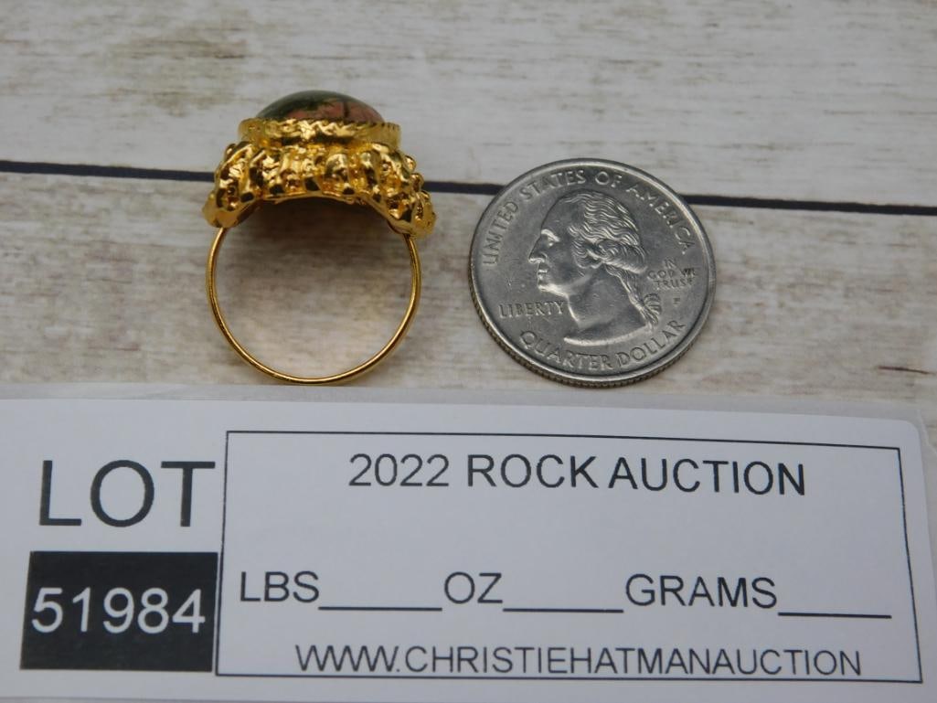 UNAKITE RING ROCK STONE LAPIDARY SPECIMEN - 2