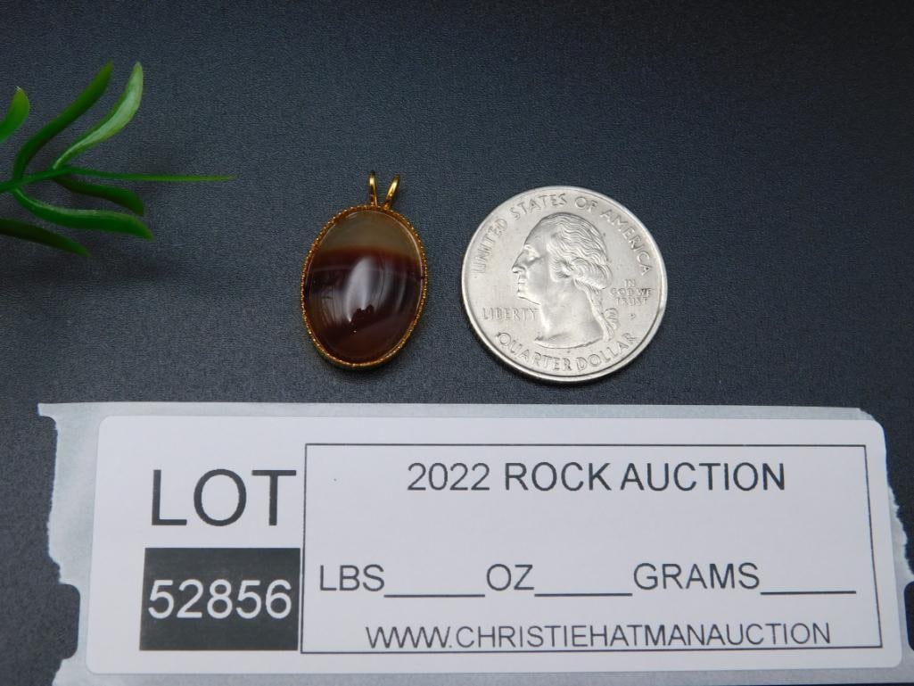 BANDED AGATE RING ROCK STONE LAPIDARY SPECIMEN - 2