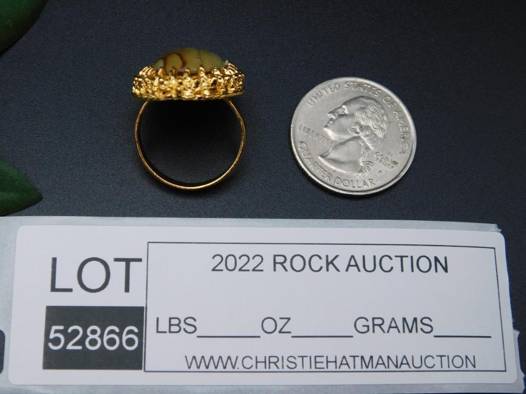 JASPER RING ROCK STONE LAPIDARY SPECIMEN - 2