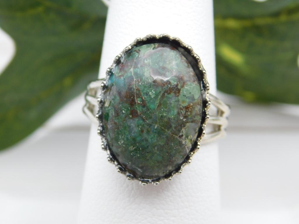 CHRYSOCOLLA RING ROCK STONE LAPIDARY SPECIMEN (1 of 2)