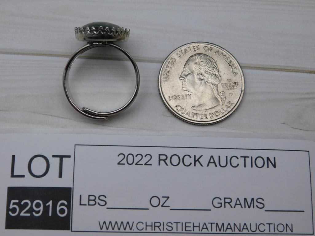 CHRYSOCOLLA RING ROCK STONE LAPIDARY SPECIMEN - 2