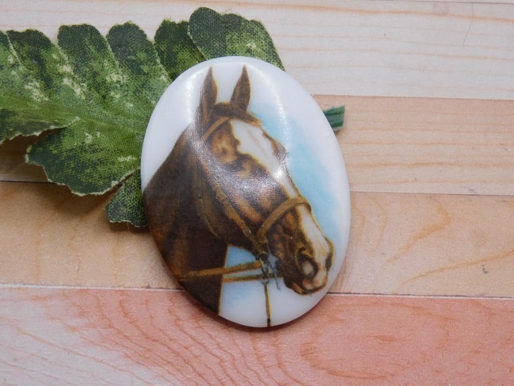 HORSE CABOCHON ROCK STONE LAPIDARY SPECIMEN: HORSE CABOCHON ROCK STONE LAPIDARY SPECIMEN