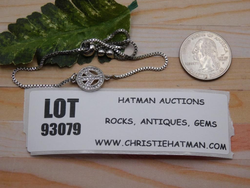 GENUINE STONE ADJUSTABLE BRACELET ROCK STONE LAPIDARY SPECIMEN - 2