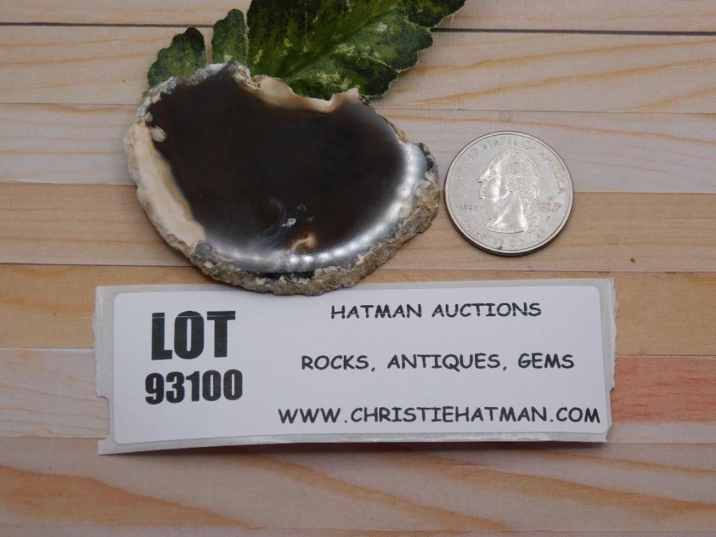 AGATE SLICE ROCK STONE LAPIDARY SPECIMEN - 2